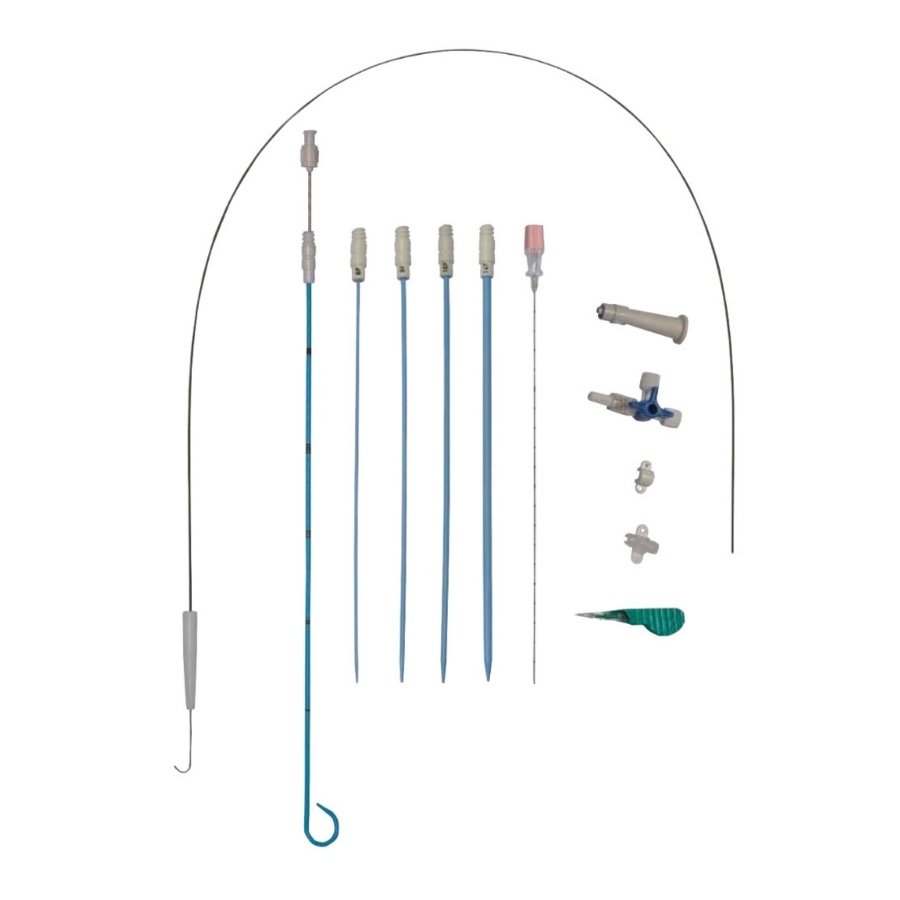 Set de Nefrostomía con Catéter Pigtail 16 CH