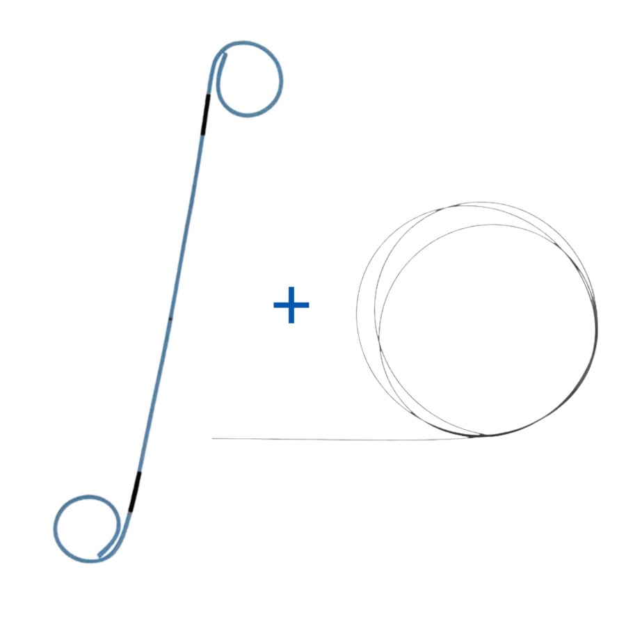 Catéter Ureteral Doble J Pediátrico 3 CH x 10 cm + Guía