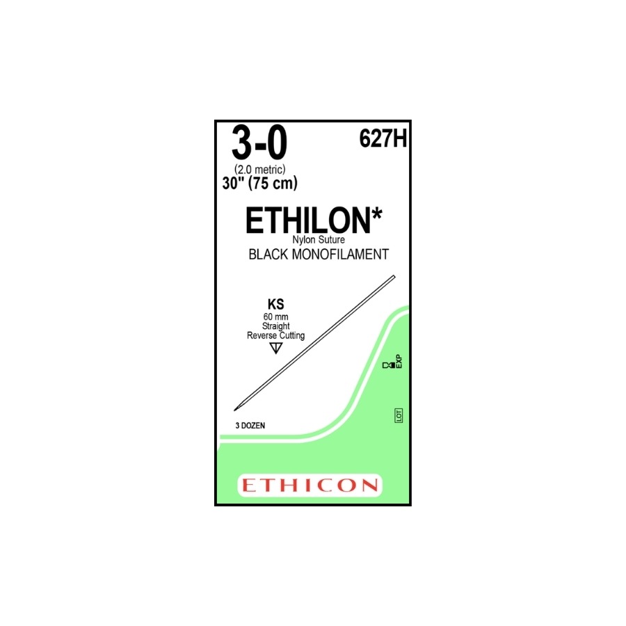 ETHILON NEGRO MONOF 3-0 (KS) CUTICULAR