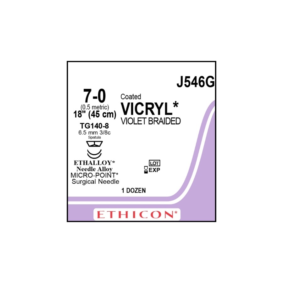 VICRYL VIOLETA TRENZADO 7-0 (TG140-8) OFTALM