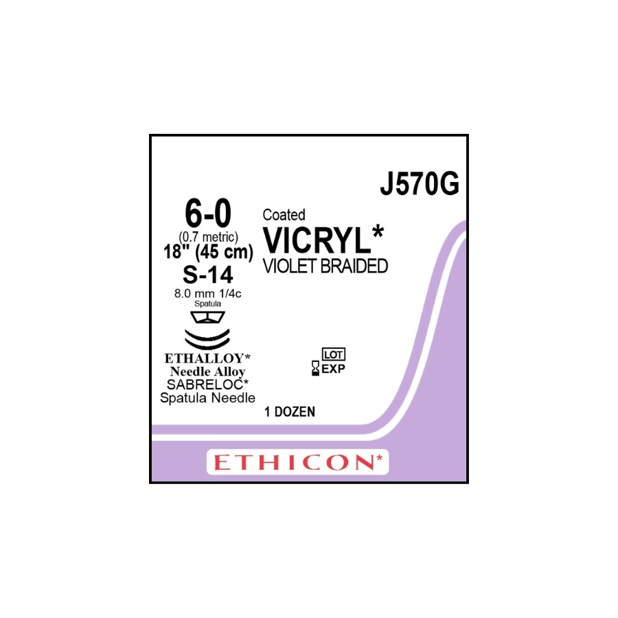 VICRYL VIOLETA TRENZADO 6-0 (2S14) OFTALM