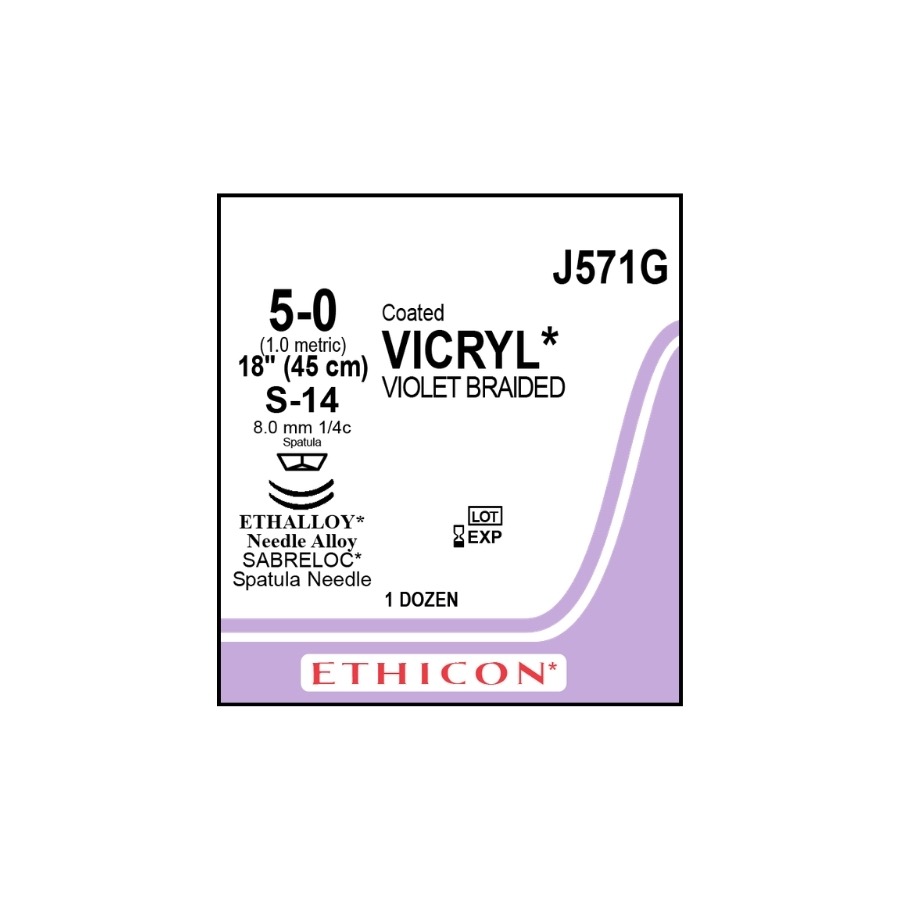 VICRYL VIOLETA TRENZADO 5-0 (2S14) OFTALM