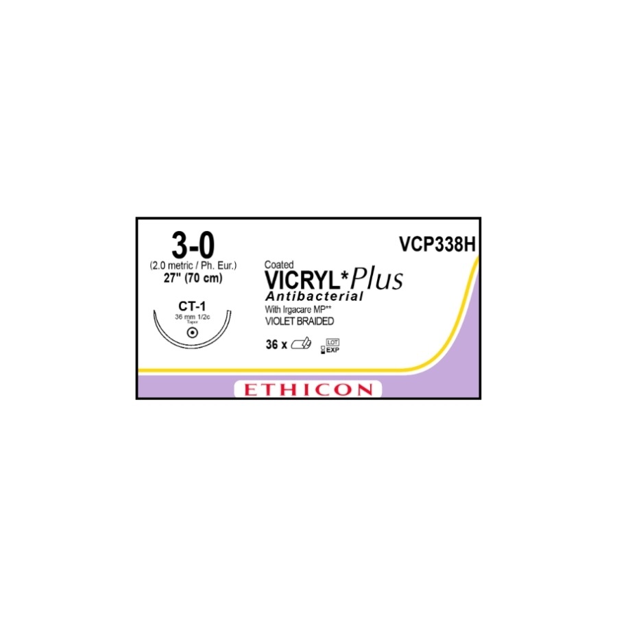 VICRYL VIOLETA TRENZADO 3-0 (CT1) CIERRE GENERAL