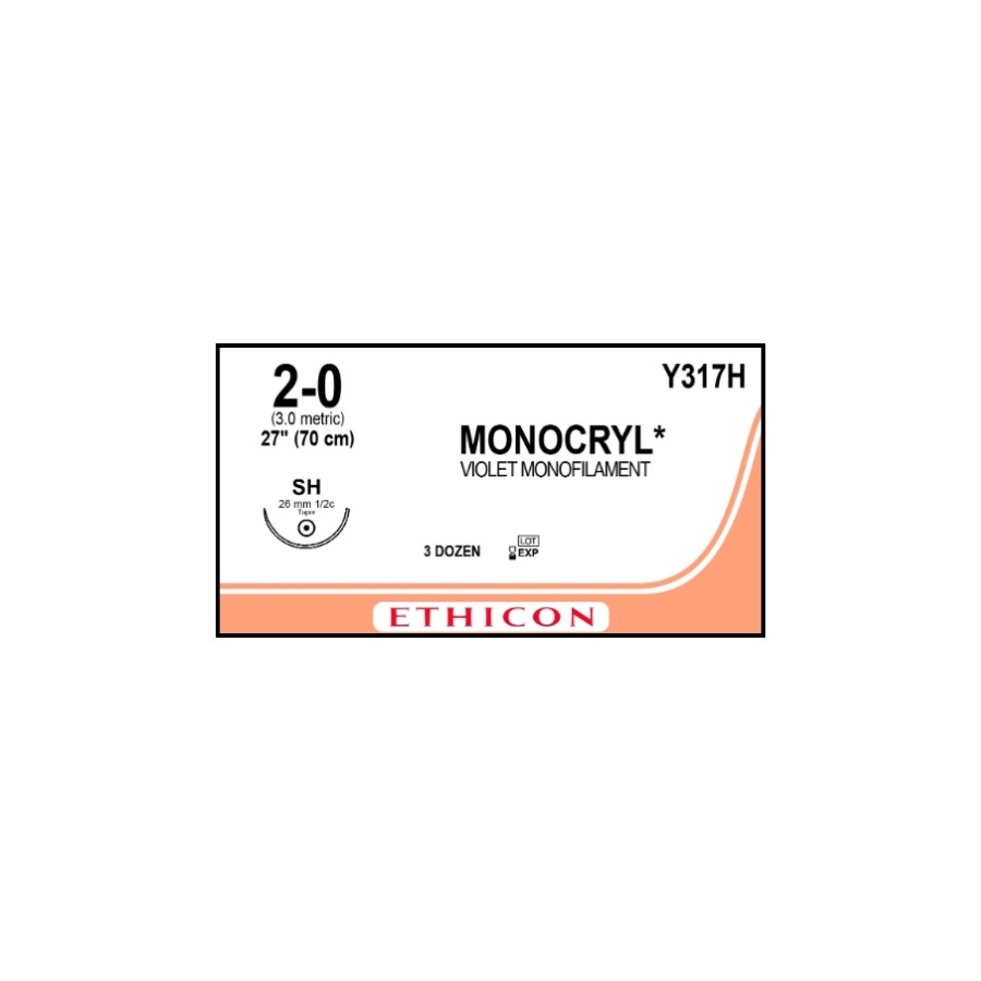 MONOCRYL PLUS MONOF SINT ABS 2-0 (SH) GASTRO